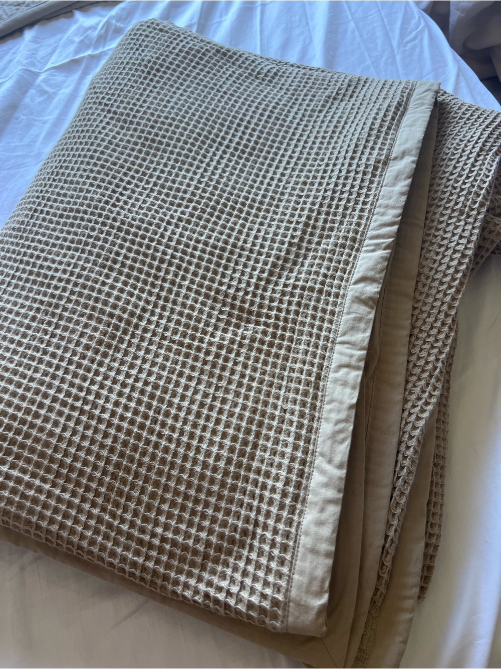 NWOT Saatva Duvet waffle knit Cover and pillow cases